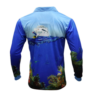 เสื้อเจอร์ซีย์ใส่ตกปลาสำหรับผู้ชายและผู้หญิงเสื้อตกปลาพิมพ์ซับลิเมชันแบบปรับแต่งได้ - Product Image 6