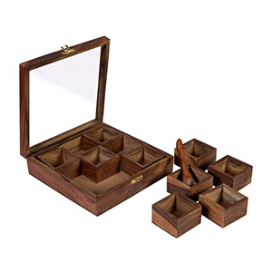 Boîte à épices en bois de qualité pour exportation avec cuillère pour herbes et épices à prix économique pour cuisine, hôtel et restaurant - Product Image 6