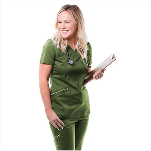 Ensemble de costumes tricotés personnalisés uniformes hospitaliers pour soins infirmiers, jogger, docteur, spa, gommages d'infirmière - Product Image 3