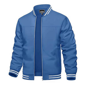 Blouson aviateur décontracté Letterman design brodé pour hommes hiver laine tissu léger coupe-vent fermeture éclair OEM service disponible - Product Image 2