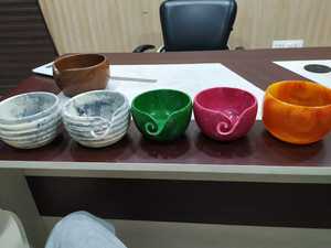 ชามเส้นด้ายเรซินทำตามสั่งมีสีหลากหลายเหมาะสำหรับร้านขายอุปกรณ์งานฝีมือถักไหมพรม - Product Image 5