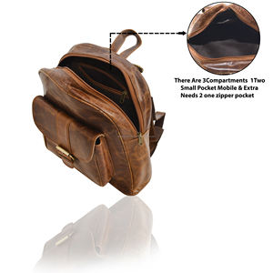 Sac à dos en cuir marron unisexe, Vintage, haute qualité, Grain complet, élégant, offre spéciale - Product Image 3