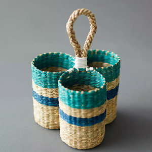 Organisateur de couverts en herbe de mer, support artisanal en herbe de mer, rangement pour ustensiles, directement du fournisseur - Product Image 1