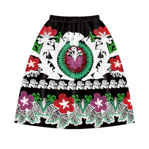 Falda de algodón con bordado floral para mujer, ropa informal estampada para fiesta de verano para la calle de la playa, Falda bordada al por mayor - Product Image 6