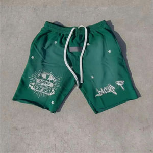 Pantalones Cortos Personalizados de Algodón con Estampado Serigrafiado, Estilo Desteñido por el Sol, Cintura con Cordón Ajustable, Unisex, OEM 2025 - Product Image 3