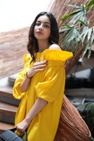 Robe courte en coton naturel fait main en Inde, élégante pour femme, idéale pour les fêtes, cadeau personnalisé pour la mariée, tenue d'été, tenue de plage