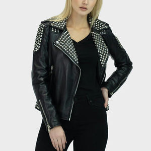 Chaqueta vaquera personalizada para mujer, chaqueta vaquera con tachuelas, ropa de calle para mujer 2023, chaqueta vaquera con tachuelas - Product Image 2