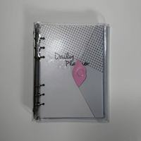 Reliure à anneaux A5 personnalisable en PVC transparent à 6 trous, carnet à feuilles mobiles, couverture souple transparente pour le journaling et la planification