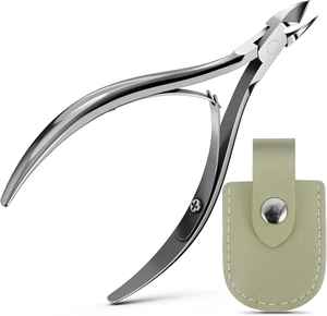 Professional Stainless Steel <b>Cuticle</b> Trimmer Kit Sharp Scissors <b>Cutter</b> and Nipper with Leather Case Beauty Cuticula Remover - Product Image 1