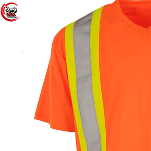 T-shirt de golf à manches courtes personnalisé pour hommes Polyester respirant Nouveau style à la mode Caractéristiques de sécurité réfléchissantes Logo personnalisé Support - Product Image 5