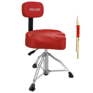 5Core Drum Throne 4 Cushion <b>Padded</b> Stool w Backrest Airlift Height Adjustable <b>Chair</b> w 441Lb Capcity - Product Image 1