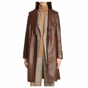 เสื้อเทรนช์โค้ทผู้หญิงสำหรับฤดูหนาวเสื้อแจ็คเก็ตหนังขนแกะเสื้อโอเวอร์โค้ทสไตล์มีซิปปิด - Product Image 3