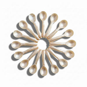 Cuillère à caviar de luxe en nacre naturelle blanche, cuillères à caviar en nacre naturelle en vrac, cuillères en coquille naturelle écologiques - Product Image 4