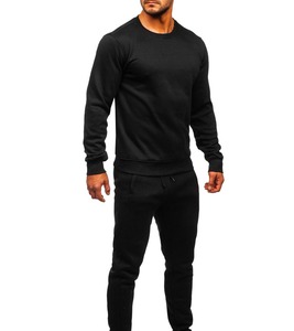 Survêtements d'hiver en molleton de polyester pour hommes, coupe ajustée, vêtements de sport confortables, logo personnalisé, vente en gros de techniques de strass imprimés - Product Image 1