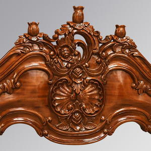 ชุดเตียงแกะสลักไม้หรูหราคลาสสิกแบบใหม่ทำขึ้นเองสำหรับโรงแรมวิลล่าและห้องนอนอพาร์ตเมนต์ - Product Image 6