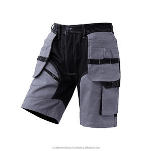 Pantalones cortos de trabajo de construcción para hombre, impermeables, fluorescentes, de alta visibilidad, pantalones cortos Cargo, bolsillos multifuncionales, ropa de trabajo resistente - Product Image 3