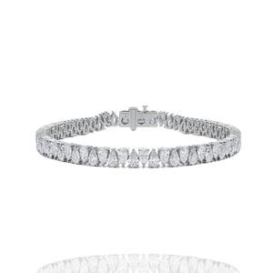 0.25 CT Pear Lab Grown Diamond Solitaire Tennis Bracelet 14 KT <b>Gold</b> White/Yellow/<b>Rose</b> VVS2 Clarity IGI Certified Trendy Gift - Product Image 1