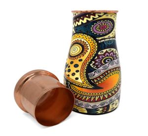 Hot Selling 100% Natural Black Enameled Copper <b>Water</b> Pot Wholesale Copper <b>Water</b> Jar - Product Image 2