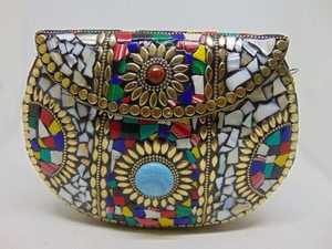 Nácar con MOP de metal Bolso de mano Trabajo de piedra Señoras Artículos de fiesta Bolsos Fiesta de noche Evento Noche de moda - Product Image 4