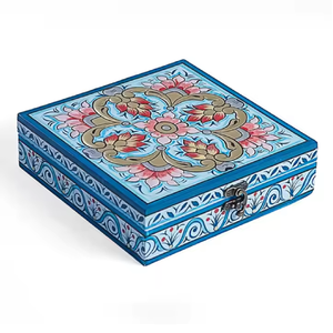 Quatrefoil Color Bone Inlay Decorative Boxes Artisan <b>Crafted</b> Perfect <b>for</b> Storing Accessory or Gifting at Affordable Wholesales - Product Image 2