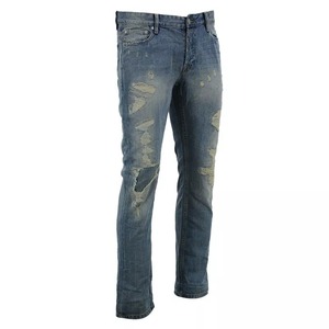 กางเกงยีนส์ผ้าเดนิมทรงพอดีตัวปกติของผู้ชายกางเกงลำลองผ้าคอตตอนสีตกแฟชั่น - Product Image 5