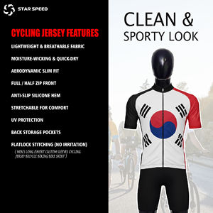 Maillot de Ciclismo Personalizado Unisex para Adultos, Antibacteriano, Anti-UV, Transpirable, de Secado Rápido, 100% Poliéster, Tallas Grandes, Servicio OEM - Product Image 5