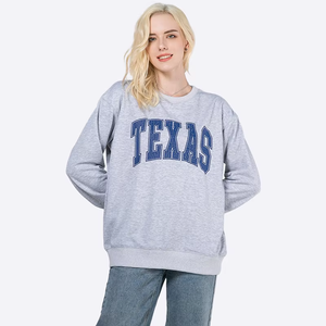 Custom Women's <b>Winter</b> Long Mock Neck Fleece Sweatshirt Pullover with Custom Color and Letter <b>Decoration</b>-Wholesale - Product Image 1
