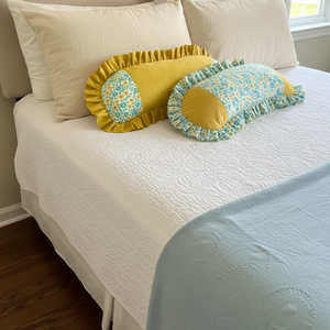 Almohada de Espuma de Viscosa Triturada |   Funda de Algodón Transpirable |   Diseño Floral para Dormir en Campamentos y Aviones |   Ecológico - Product Image 4