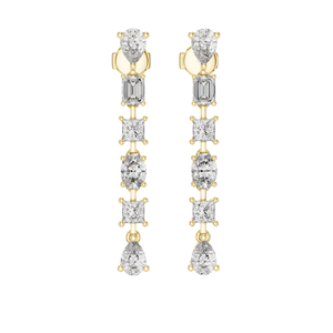 Pendientes de Diamantes CVD de Laboratorio de 2.776 CT, VVS-VS-EF, Oro de 18KT, 14KT, 10KT y Plata 925, Moissanita, Oro Rosa, Amarillo, Blanco - Product Image 3