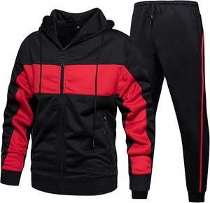 Conjunto Deportivo Informal de Algodón para Hombre al por Mayor, Sudadera con Capucha y Cremallera y Pantalones Deportivos, 100% Algodón, Chándal para Hombre - Product Image 2