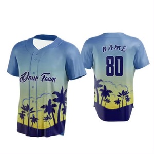 Maillot de baseball personnalisable respirant, antibactérien, séchage rapide, avec nom et numéro imprimés, grandes tailles, pour compétition et entraînement en extérieur - Product Image 2