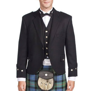 เสื้อแจ็คเก็ตคิลท์ลายอาร์ไกล์ทำมือสไตล์สก็อต พร้อมเสื้อกั๊กด้านในสำหรับงานแต่งงาน ขนาดรอบอก 34 ถึง 54 นิ้ว - Product Image 6