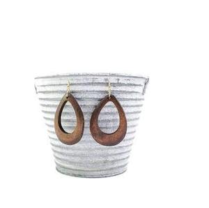 Boucles d'oreilles Boho en bois naturel, crochets circulaires en fil de fer, accessoires de boucle, grands crochets ronds, ensemble de boucles d'oreilles avec vente - Product Image 3