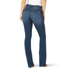 Venta al por mayor Precio bajo Tallas grandes Calidad Premium Transpirable Slim Fit Washed Mujeres Señoras Denim Casual Jeans Pantalones para mujeres - Product Image 5