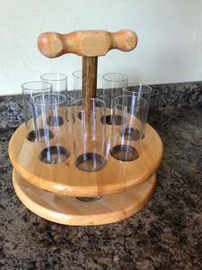 Long support de verre en bois de qualité supérieure élégant organisateur élégant parfait pour la table de comptoir d'affichage ou l'utilisation de la cuisine en gros de l'Inde - Product Image 6