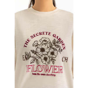 Blusa de Punto Informal para Mujer, Estampado Floral, Corte Holgado, 100% Algodón Suave, Cuello Redondo, Transpirable, Ropa de Moda para Uso Diario, Prenda Cómoda - Product Image 6