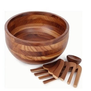 Vente chaude Solide Acacia Bois Dur Saladier Serveurs Fourchette Ensemble pour Party Fast Food Service et Salades Cuillère Utilisation - Product Image 1