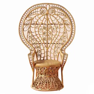 Giá cả cạnh tranh con công ghế wicker mây đồ nội thất nhà sản xuất Hoa Mây ý phòng chờ ghế