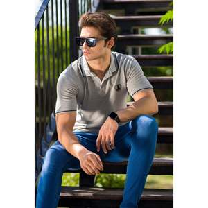 เสื้อโปโล VESTA ผ้าฝ้าย 100% ระบายอากาศได้ดี ผ้าถัก ปักลายสีเข้ม ลายเรียบ คุณภาพสูง พลัสไซส์ (6XL) แขนสั้น สำหรับกอล์ฟ - Product Image 2