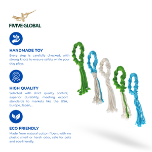 Juguete de cuerda retorcida con asa en forma de lazo para perros, diseñado para juegos interactivos de tirones, limpieza de dientes, alivio del estrés y juego diario. - Product Image 4