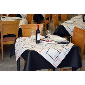 Tovaglia Bianca 100x100cm 35gsm Piegata 1/8 con Stampa Arancione Marcos, Carta Professionale, 150 Pezzi, B2B - Product Image 1