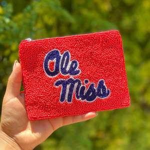 Haute qualité Cowboy perlé pochette multicolore fabriqué à la main Western Mini porte-monnaie fermeture à glissière toile accessoire de mode - Product Image 5