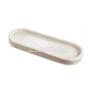 Accessoires de bureau en marbre pur faits à la main support de plaque décoration en pierre Unique avec technique polie décor à la maison modèle artisanat - Product Image 3