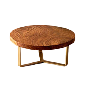 Set of 2 Wooden Cake Dessert Stand Round Shape Brown Color Cake <b>Chocolates</b> Server For Home Restaurant Use - Product Image 2