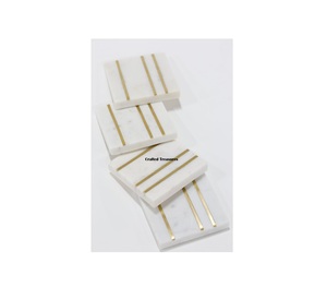 Ensemble de sous-verres en pierre de vadrouille en marbre faits à la main de qualité de luxe pour la maison, la cuisine et le restaurant - Product Image 2