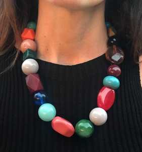 สร้อยคอเรซินเคลือบเงาแบบเคลือบสีตามสั่งของขวัญที่สมบูรณ์แบบสำหรับอุปกรณ์เสริมการเดินทางปาร์ตี้ของเธอ - Product Image 1