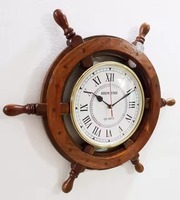 Reloj Náutico de Cuarzo Silencioso H.M.A Handicrafts, Diseño Art Deco, Fácil de Leer, para Oficina, Hogar, Dormitorio, Bodas, Funciona con Batería