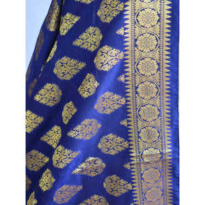 Banarasee Art Silk Dupatta avec motif goutte-Bleu profond - Product Image 2