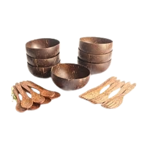 ชุดชามสลัดเปลือกมะพร้าวแบบใช้แล้วทิ้ง ดีไซน์เฉพาะตัว สไตล์โบฮีเมียน เป็นมิตรกับสิ่งแวดล้อม จัดส่งรวดเร็ว เวียดนาม - Product Image 1