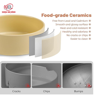 Bol pour animaux de compagnie en plastique de qualité alimentaire, écologique, non toxique, durable, personnalisé par OEM, petit, arrondi, distributeur d'eau, antidérapant, voyage, chat, chien, multi